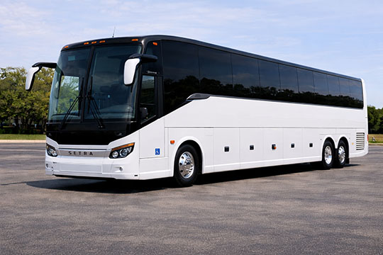 56-passenger charter bus available for charter in Marietta, GA